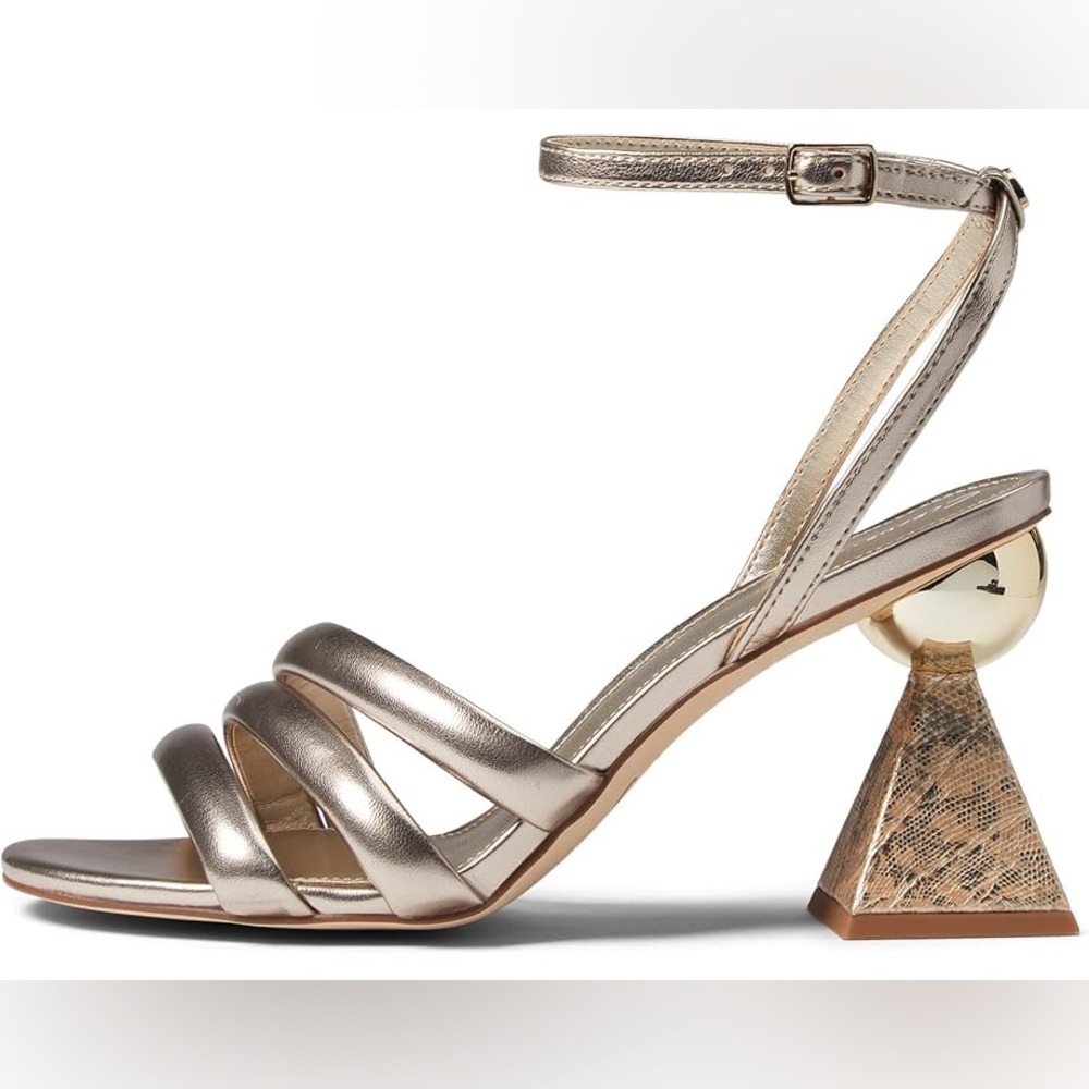 Circus by Sam Edelman Bobbie Metallic Block Heel Sandals Size 8.5